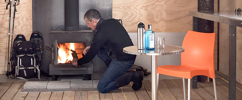 Open Hearth Wood Fireplace Installation in Crabtree, QC